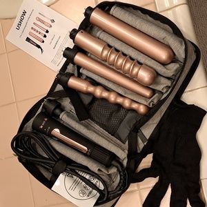 Ushow 5-in-1 Interchangeable Curling Wand Set